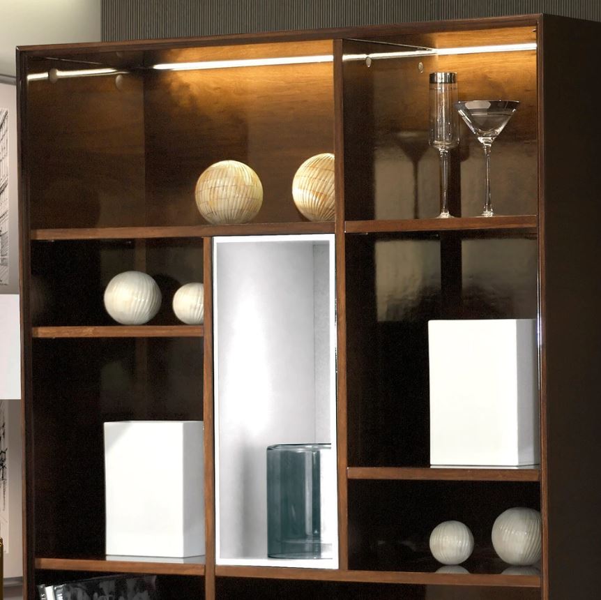 LED Işıklı Modern Ahşap Kitaplık