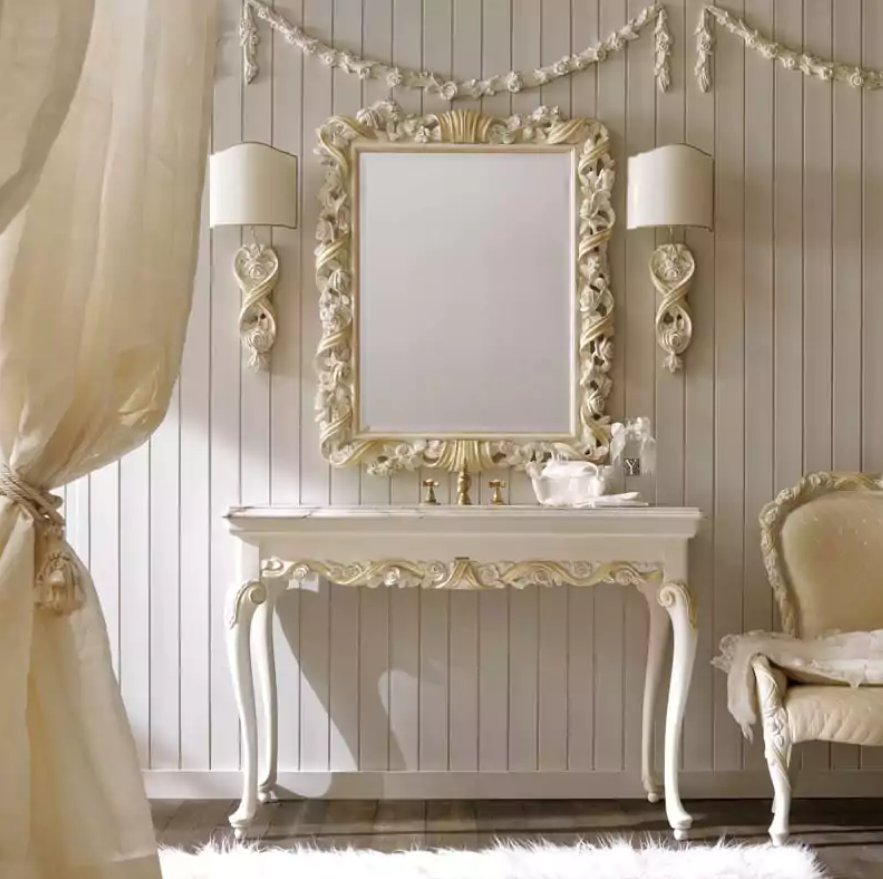 Lüks TÜRK Fildişi ve Altın Banyo Lavabo Lüks TÜRK Fildişi ve Altın Banyo Lavabo