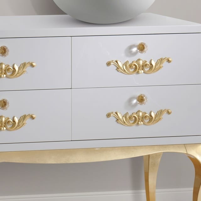 MODERN ITALİAN WHİTE LACGUERED BANYO DOLABI