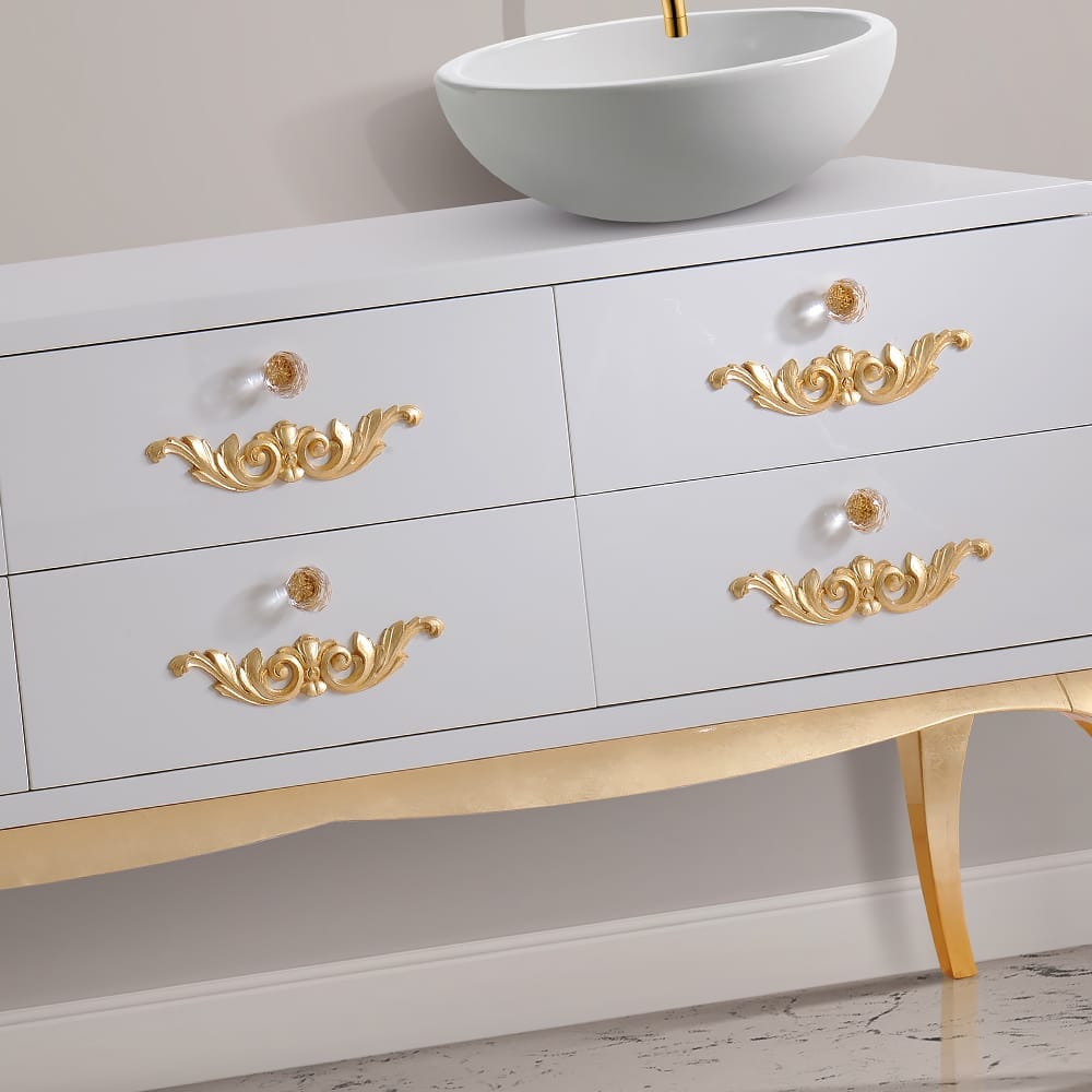 MODERN ITALİAN WHİTE LACGUERED BANYO DOLABI