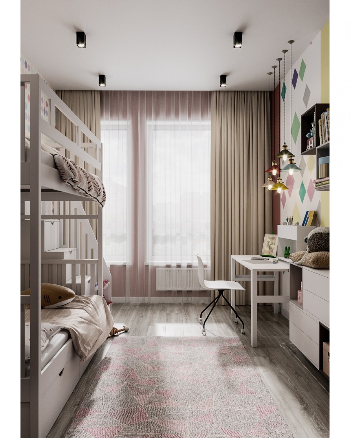 STEPİNGA RANZALI MODERN ÇOCUK ODASI