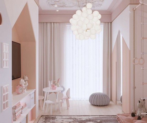 LİZZİE TAVŞAN FİGÜRLÜ LÜKS KIZ ÇOCUK ODASI