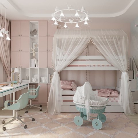 BİANCA RANZALI MODERN KIZ ÇOCUK ODASI
