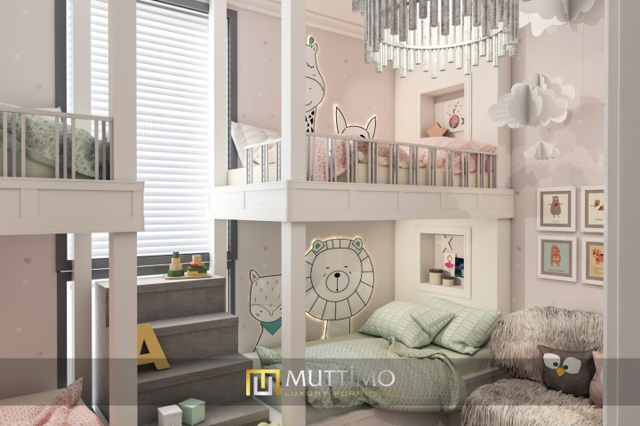 BRİGA TOWERS PROJECT ÇİFT RANZALI ÇOCUK ODASI