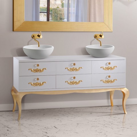MODERN ITALİAN WHİTE LACGUERED BANYO DOLABI