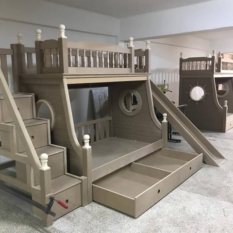 SİDELİNKA KAYDIRAKLI-RANZALI MODERN ÇOCUK ODASI